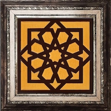 Armada Çini 20X20 Cm Sp 101 Kahve Türk Yıldızı Kütahya Iznik Çini