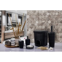 Primanova Palm 5 Parça Banyo Seti Antrasit-2106