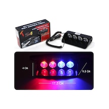 Space Flaş Led Çakar 8w Kırmızı-mavi 8 Fonksiyonlu / Lapa173 Renkli