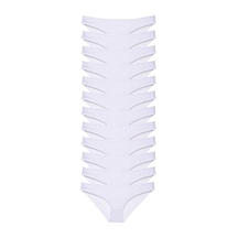 12 Adet Süper Eko Set Likralı Kadın Slip Külot Beyaz Standart