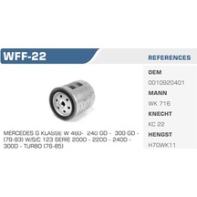 WINKEL WFF-22 WINKEL BENZİN FİLTRESİ MERCEDES 200 240 300 407 SER