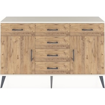 Arges Konsol 2 Raflı 6 Çekmeceli 2 Kapaklı 132x30x83 Aytaşı-çam/çam Çam/çam