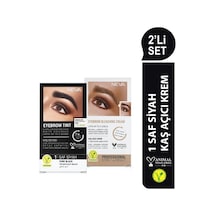 Neva 2'li Set Kaş Boyası 1 Saf Siyah + Kaş Açıcı Krem Vegan