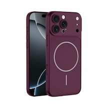 İphone 15 Pro Max Kılıf 18 Pro Max Görünümlü Çevirici Dönüştürücü Kamera Lens Korumalı Magsafe Grlpro Bordo