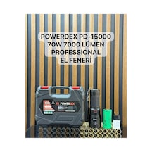 Powerdex Pd-15000 70w Zoomlu Profesyonel El Feneri Siyah