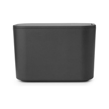 - Mindset Banyo Atık Kutusu - Küçük Atıklar İçin İdeal - Çıkarılabilir Salıncak Kapağı - Temizlemesi Kolay - Çizilmez - Korozyona Dayanıklı - Koyu Gri - 8,5 X 15 X 9,8 Cm Siyah