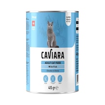 Caviara Kedi Konservesi Sos İçinde Et Parçacıklı Balıklı 415 Gr