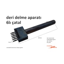 Deri Delme Aparatı 6 Lı Çatal Zımba Delik Açma Çivisi