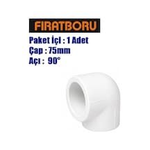 Fırat 75mm 90 Dirsek, Pprc 75 90 Dirsek, 1 Adet, 7b11000075