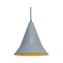 Mylights Retro Rustik Metal Sarkıt Avize Beyaz Içi Altın Tek