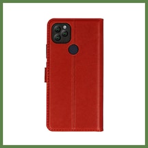 Bezos General Mobile Gm 22 Kılıf Trend S Plus Kapaklı Kılıf - Kırmızı Hb006