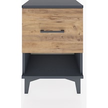 Arges Komodin Tek Çekmeceli 44x30x64 Antrasit-çam Antrasit