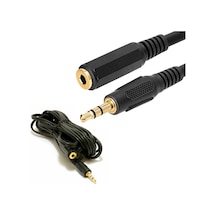 5M Aux Stereo 3.5Mm Ses Kulaklık Uzatma Kablosu Altın Uç 5 Metre