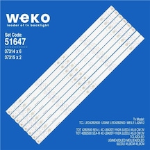 Wkset-6647 37314x6 37315x2 Tot 42b2500 5ea-l / R 8 Adet Led Bar Tvnizi Açıp İçindeki Led Barla Birebir Aynısı Olduğunu Görmeden Almayınız. Sonrasında İade Almamaktayız. Çok Renkli