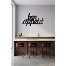 Bon Appetit Metal Duvar Tablosu - Duvar Sanatı - Duvar Dekoru - Siyah