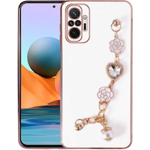 Effox Redmi Note 10 Pro Kılıf El Tutamaçlı Kamera Korumalı Taka Silikon Kapak - Be Beyaz