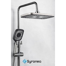 Piyano Lüx Siyah Robot Tepe Yağmurlama Banyo Duş Seti Kolay Kurulum Banyo Özel Set Siyah