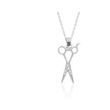 925 Ayar Gümüş Makas Kadın Gümüş Kolye