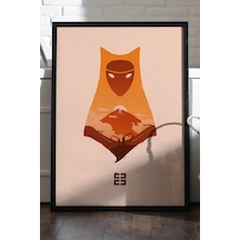 Journey Siyah Ahşap Çerçeveli Poster, Dekoratif Oyun Duvar Tablosu
