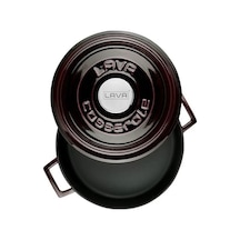 Metal Premium Serisi - Döküm Çok Amaçlı Tencere, Yuvarlak, 24 Cm, Majolik Mor 12v