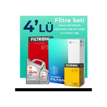 Filtron Mercedes A180 Dizel Filtre Bakım Seti Shell Motor Yağlı (2012-2018) 4 Lü