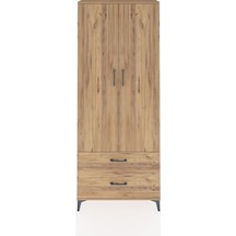 Arges Dolap 4 Raflı 2 Çekmeceli 2 Kapaklı 88x30x221 Çam-çam Çam