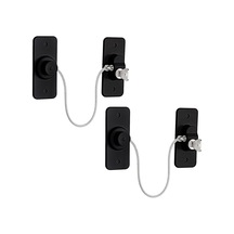 Upvc Pencereler İçin 2 Adet Siyah Pencere Kilidi - Kendinden Yapışkanlı Pencere Sınırlayıcıları