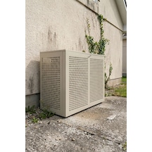 Klima Motoru/dış Ünite Gizleme/koruma Kafesi L 120x62x110 H Alüminyum Square Açık Gri