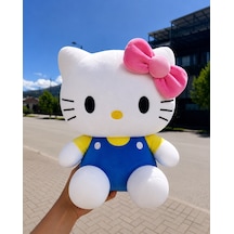 Hello Kitty Peluş Oyuncak Yeni Seri 50cm- Yumuşak & Sevimli Açık Mavi - Lacivert