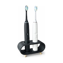 Diş Fırçası Standı 2 Li Elektrikli Diş Fırçası Tutucu Banyo Organizer Sert Plastik Stand Siyah