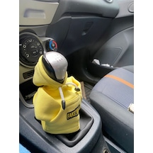 Vites Poları - Her Araca Uyumlu Vites Süsü Vites Araç Aksesuarı Sarı Renk Fake Taxi Logolu