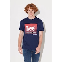 Lee Bisiklet Yaka Erkek T-shirt W7nm203877w72-navy Lacivert