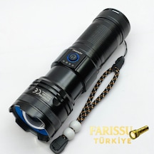 Rt-180 1000 Lümen Yüksek Işık Güçlü El Feneri 50w Lazer Led & 6000mah Dev Batarya Siyah