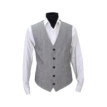 Mentor Regalo Erkek Yelek V Yaka Si̇Yah Beyaz 50509