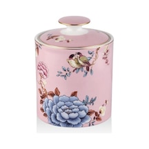 Lamedore Floral Pınk Large Canıster Wıth Lıd 12,5x16,5 Cm