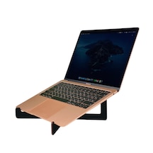 Bk Gift Taşınabilir Ahşap Notebook Laptop Standı Siyah
