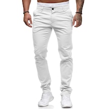 Luteshı Erkek Slim Fit Günlük Pantolon - Beyaz