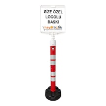 Levhalı Uyarı Dikmesi Seti 120 Cm - Kauçuk Tabanlı-set5
