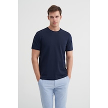 Cazador 4620 Bisiklet Yaka T-shirt Lacivert
