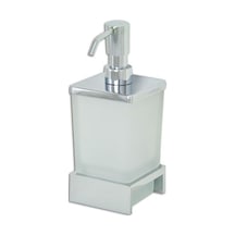 Çelik Banyo Kumru Set Üstü Camlı Sıvı Sabunluk Krom Renkli