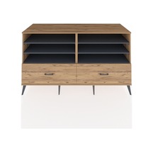 Kronos Konsol 6 Raflı 2 Çekmeceli 176x59x99 Çam-antrasit/çam Çam-antrasit/çam