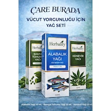 Vücut Yorgunluğu İçin Yağ Seti Bamya Tohumu Yağı & Alabalık Yağı & Kenewir Yağı