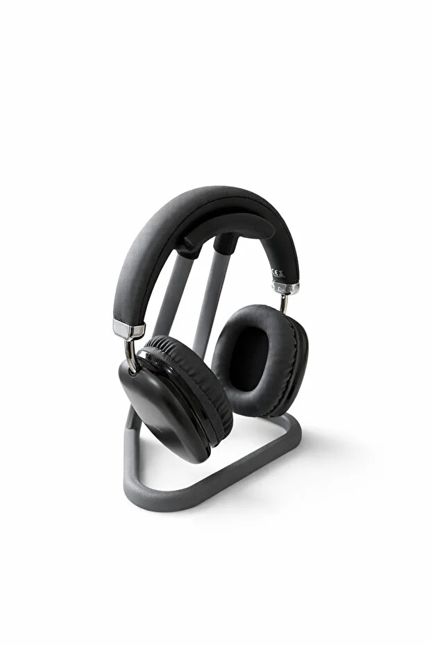 Mat Koyu Gri Kulaklık Standı Ergonomik Tasarım Minimal Masaüstü Düzenleyici