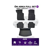 Bmw 3 Serisi E90 5d Karbon Paspas Takımı +3d Pvc Bagaj Havuzu Set