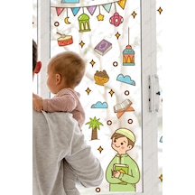 Ramazan Ayı Figürleri Sticker Seti Çocuk Bebek Odası Ramazan-ı Şerif Eğitici Stickerları Çok Renkli