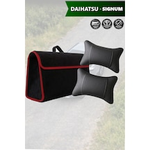 Daihatsu Signum Uyumlu Siyah Renk Koltuk Yastığı Bagaj Çantası Lüks Model