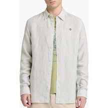 Timberland Mill Brook Linen Striped Regular Erkek Gömlek-33346 Açık Yeşil