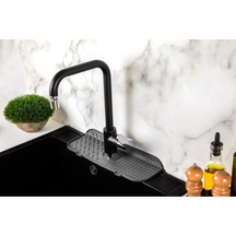 Mutfak Banyo Lavabo Kenarı Silikon Matı Silikon Musluk Su Sıçrama Önleyici-ecolux Silikon Gri Diğer