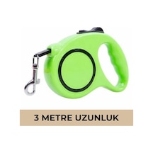 Makaralı Köpek Gezdirme Tasması Yeşil Siyah 3mt Çok Renkli