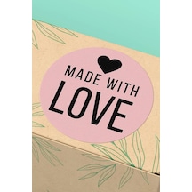 Pembe Kalpli Love Kargo Sticker 3x3cm St2176 Çok Renkli